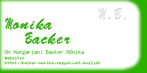 monika backer business card